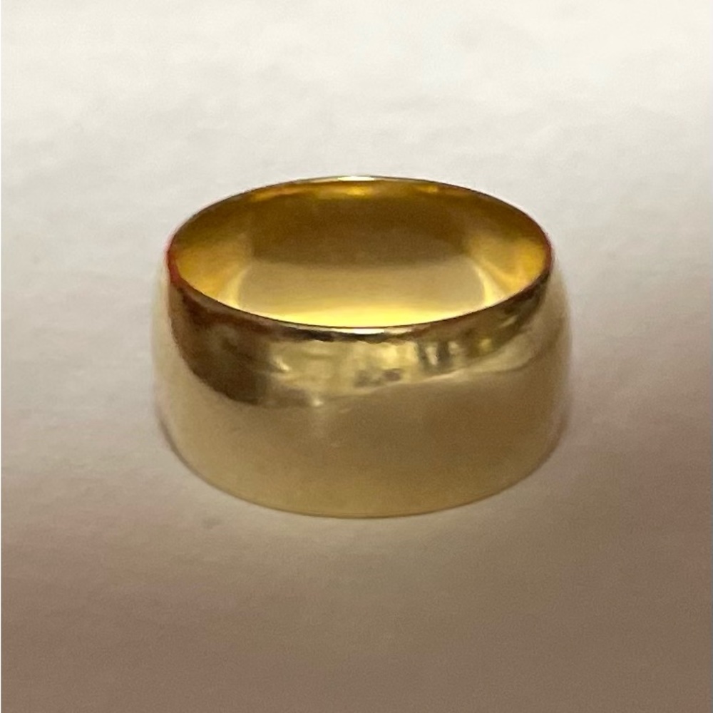 10mm Vintage (60s) Gold Band. Ring. Unisex. Wedding Band. 14k sz7